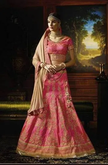 Picture of alluring multi color banarasi silk embroidery work des,