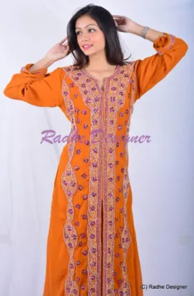 Picture of modest maxi gown jellabiya caftan fancy dress takchita 