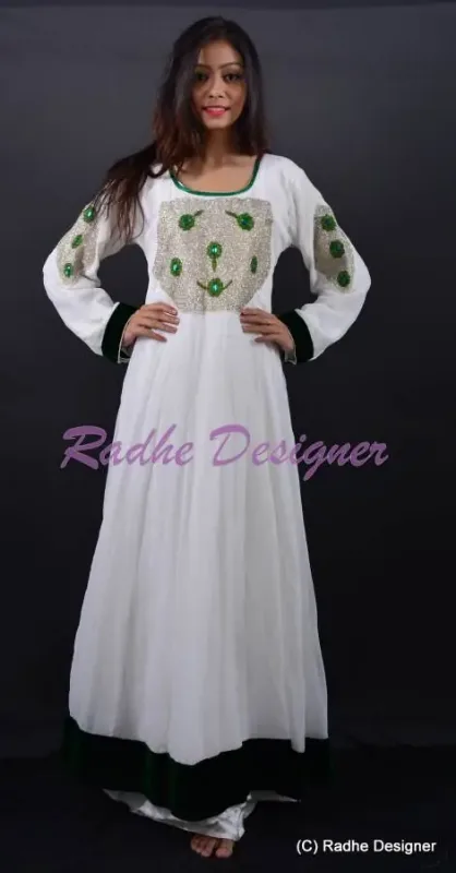 Picture of Radhe Designer Multicolor Georgette Kaftan Dress for Women - Y1203