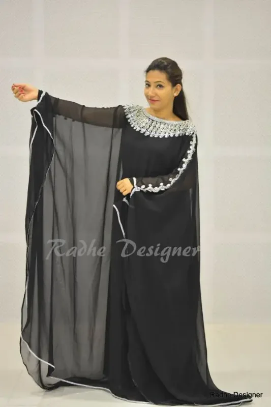 Picture of Multi Color Georgette Kaftan Dress for Women - Look 9794
