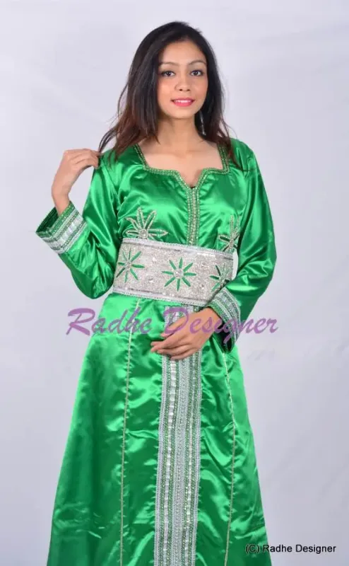 Picture of Radhe Designer White Georgette Kaftan Dress for Women - Y1130
