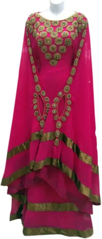 Picture of Radhe Designer White Georgette Kaftan Dress for Women - F1956