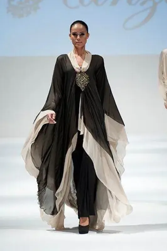 Picture of Radhe Designer Black Georgette Kaftan Dress for Women - F10198