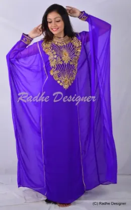 Picture of modest maxi gown modern bridal kaftan thobe jilbab taks