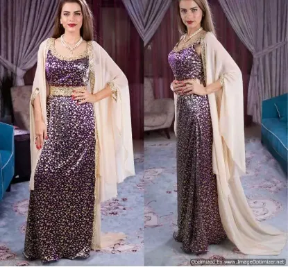 Picture of modest maxi gown modern dubai farasha fantasy niqah par