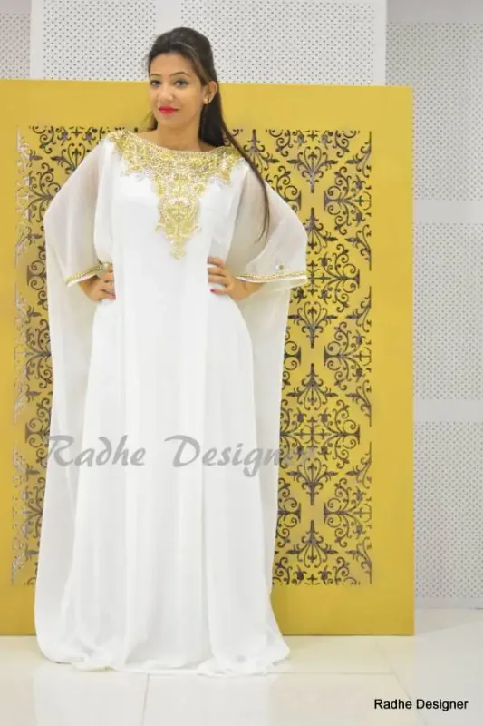 Picture of Radhe Designer Multicolor Georgette Kaftan Dress for Women - Y354