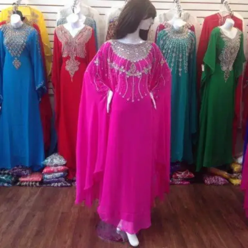 Picture of Radhe Designer Multicolor Georgette Kaftan Dress for Women - F10463