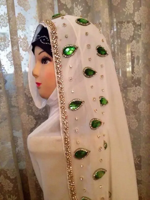 Picture of Radhe Designer White Georgette Kaftan Dress for Women - B2