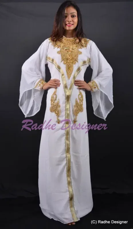 Picture of Radhe Designer Multicolor Georgette Kaftan Dress for Women - Y1179