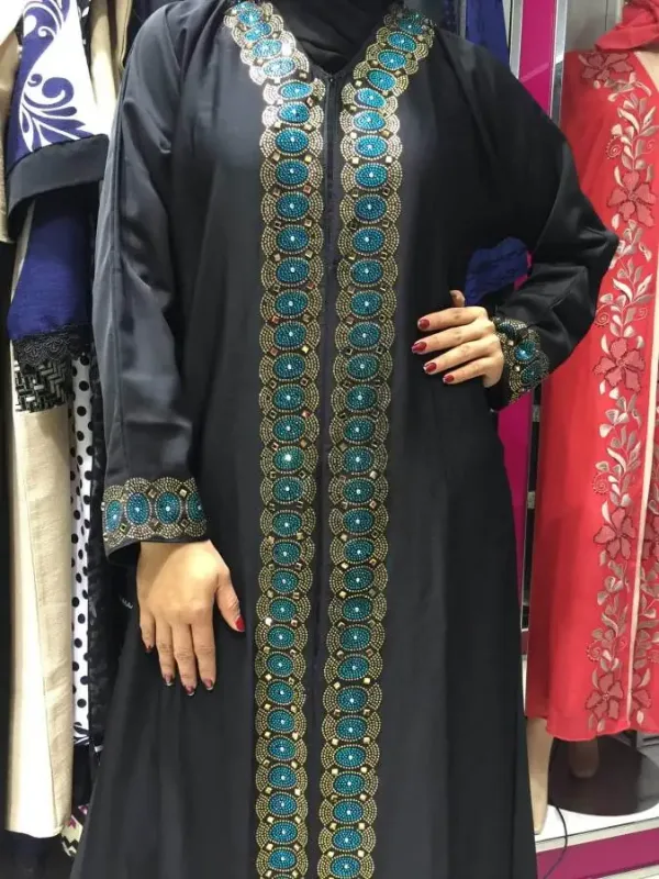 Picture of Radhe Designer Black Georgette Kaftan Dress for Women - F1369