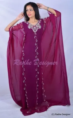 Picture of modest maxi gown moroccan dubai caftan kaftan abaya jal