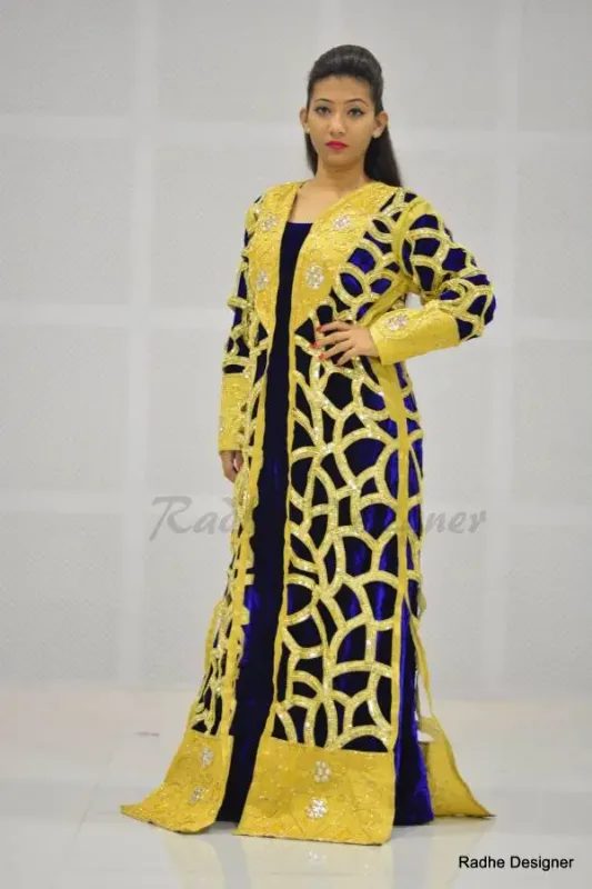 Picture of Radhe Designer Pink Cotton Kaftan Dress for Women - Y565