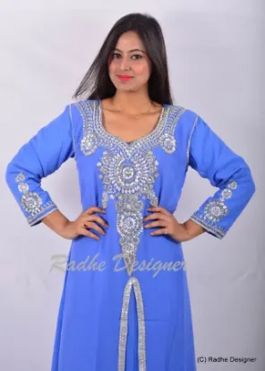 Picture of modest maxi gown moroccan dubai farasha abaya jalabiya 