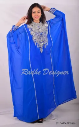 Picture of modest maxi gown moroccan dubai jalabiya kaftan wedding