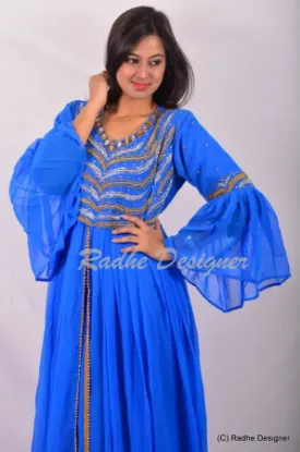 Picture of modest maxi gown moroccan dubai kaftan abaya jalabiya f