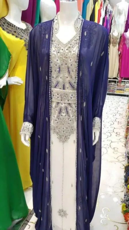Picture of Radhe Designer Blue Georgette Kaftan Dress for Women - F1708