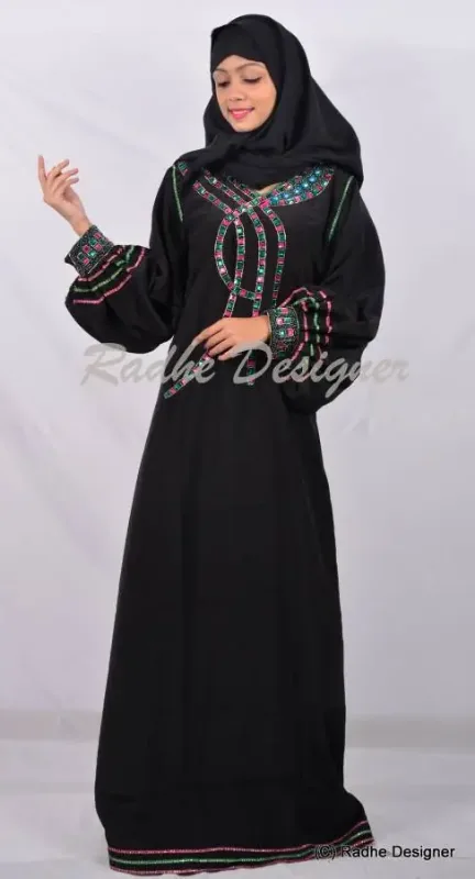 Picture of Radhe Designer Multicolor Georgette Kaftan Dress for Women - Y647