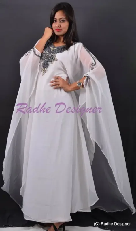 Picture of Radhe Designer Multicolor Georgette Kaftan Dress for Women - Y1148