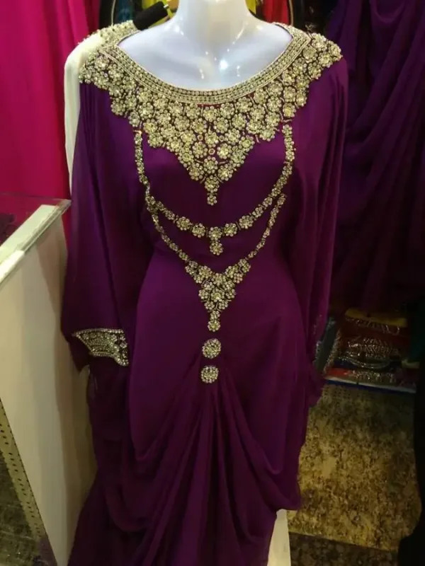 Picture of Radhe Designer Black Georgette Kaftan Dress for Women - F9983