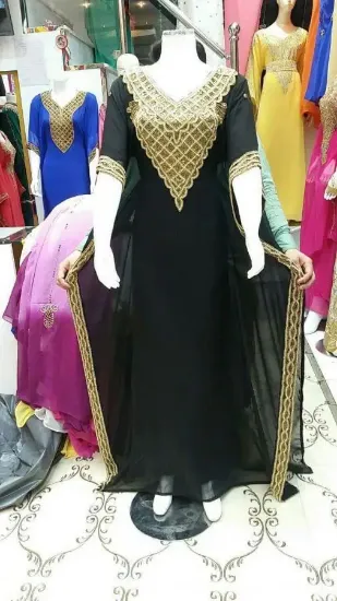 Picture of modest maxi gown moroccan jalabiya takchita royal weddi