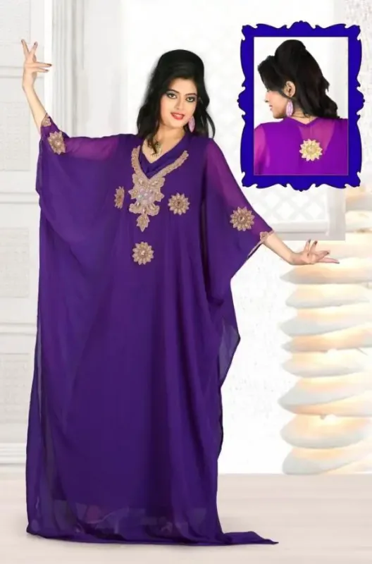 Picture of Radhe Designer Red Georgette Kaftan Dress for Women - F9971