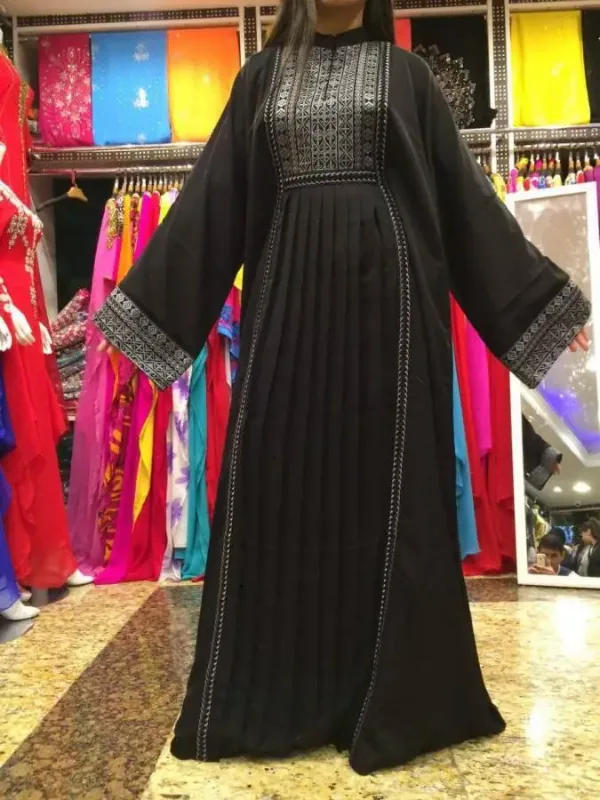 Picture of Radhe Designer Gold Georgette Kaftan Dress for Women - F1532
