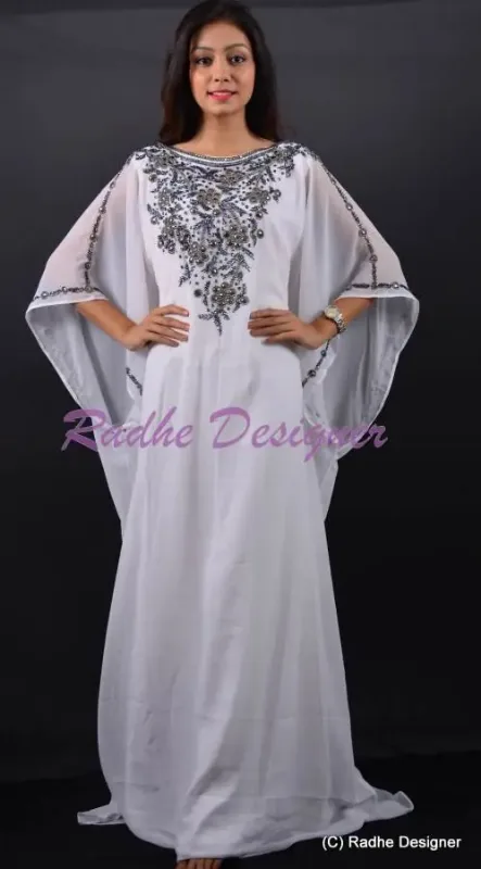 Picture of Radhe Designer Multicolor Georgette Kaftan Dress for Women - Y1196