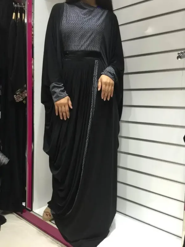 Picture of Radhe Designer Black Georgette Kaftan Dress for Women - F1475