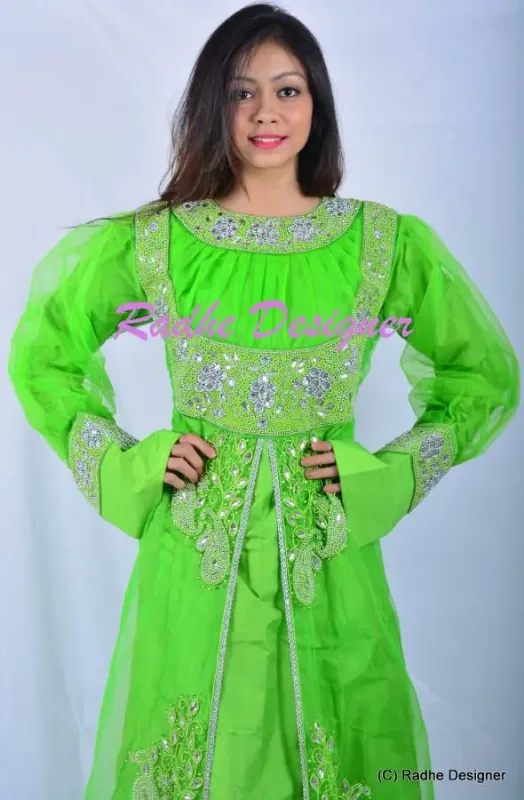Picture of Radhe Designer Multicolor Georgette Kaftan Dress for Women - Y210