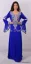 Picture of modest maxi gown moroccan yellow georgette kaftan gold 