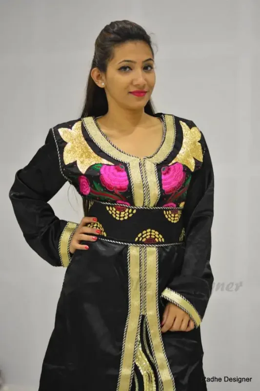 Picture of Radhe Designer Yellow Georgette Kaftan Dress for Women - Y601