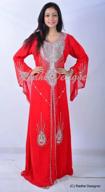 Picture of Radhe Designer Blue Georgette Kaftan Dress for Women - Y1029