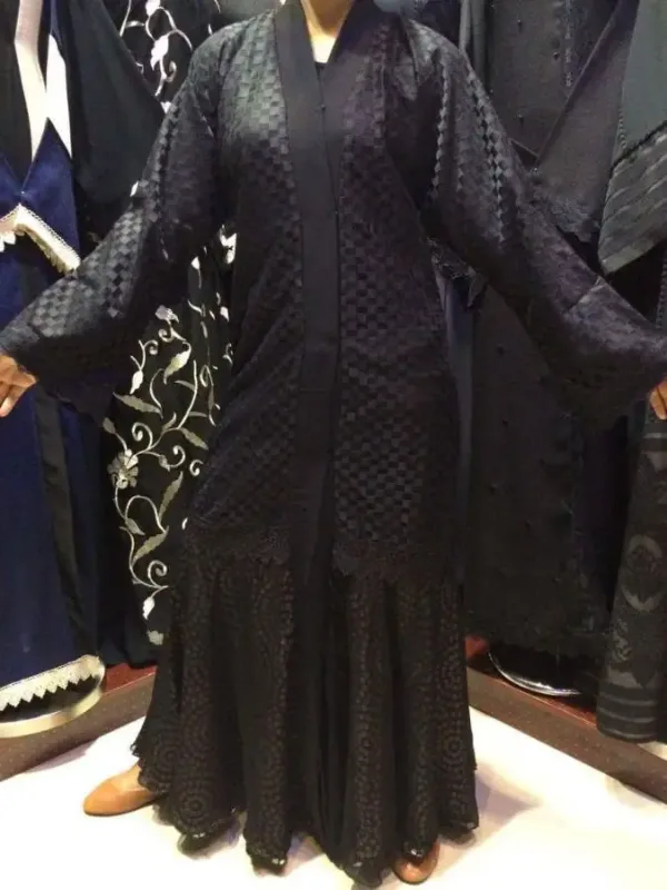 Picture of Radhe Designer Black Georgette Kaftan Dress for Women - F1526