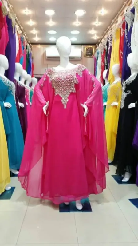 Picture of Radhe Designer Purple Georgette Kaftan Dress for Women - F10478
