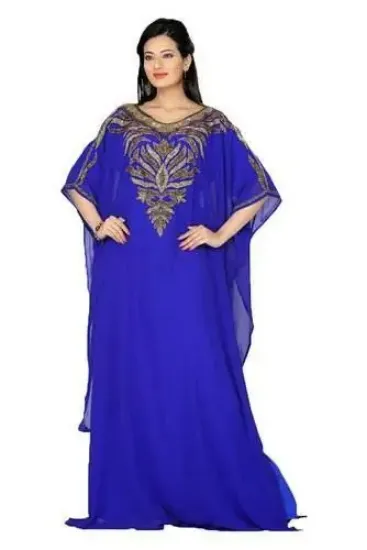 Picture of modest maxi gown stylish modern look moroccan kaftan av