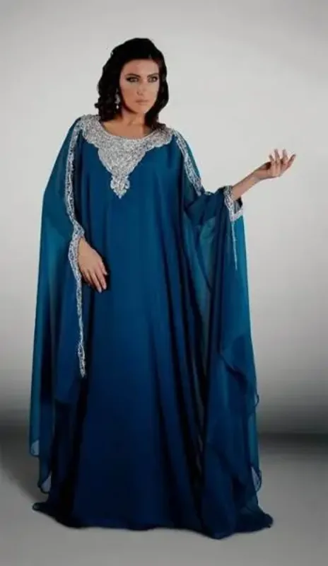 Picture of Radhe Designer Multicolor Georgette Kaftan Dress for Women - F10548
