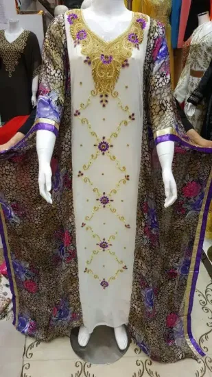 Picture of modest maxi gown takchita abaya jalabiya fancy wedding 