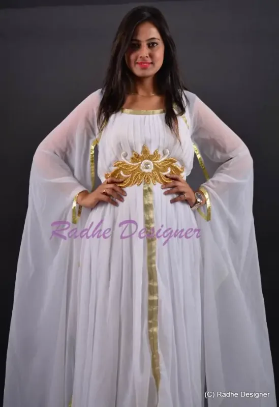 Picture of Radhe Designer Multicolor Georgette Kaftan Dress for Women - Y1140