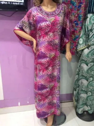 Picture of modest maxi gown thobe fancy modern jalabiya jilbab fan