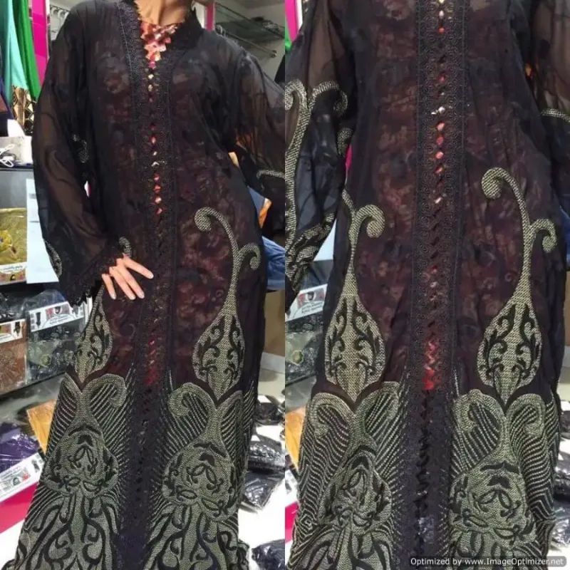 Picture of Radhe Designer White Georgette Kaftan Dress for Women - F2041