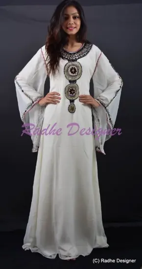 Picture of modest maxi gown wedding gown fancy georgette jalabiya 