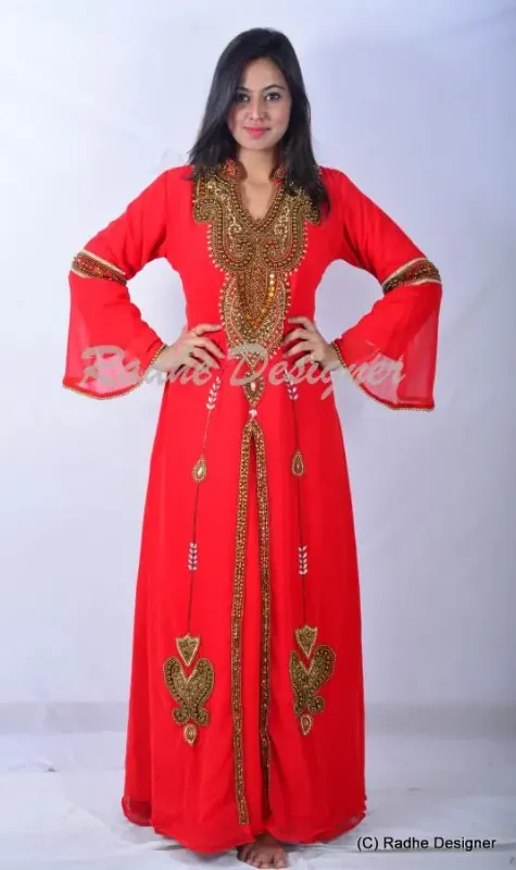 Picture of Radhe Designer Multicolor Georgette Kaftan Dress for Women - Y1026