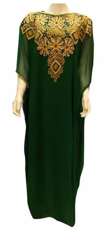 Picture of Radhe Designer Yellow Georgette Kaftan Dress for Women - F9995