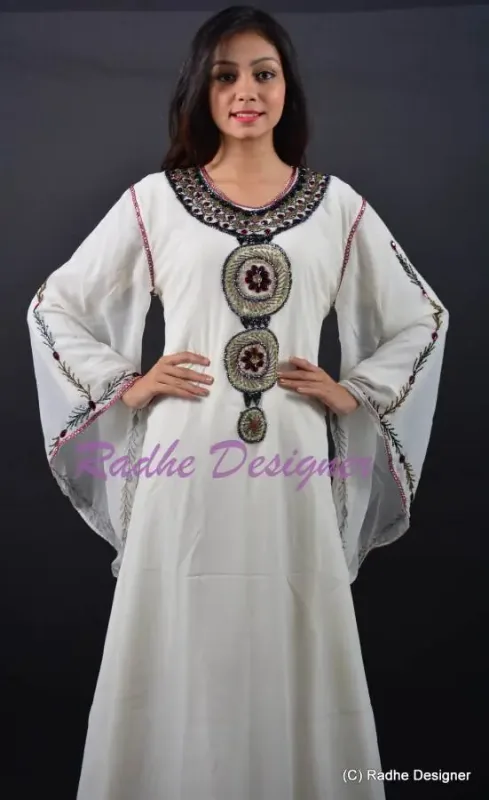 Picture of Radhe Designer Pink Cotton Kaftan Dress for Women - Y1211