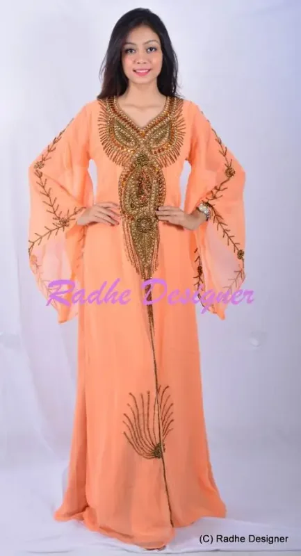 Picture of Radhe Designer Multicolor Georgette Kaftan Dress for Women - Y197