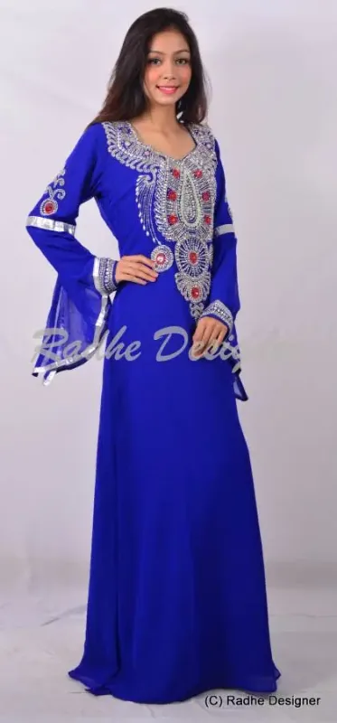 Picture of Radhe Designer Multicolor Georgette Kaftan Dress for Women - Y817