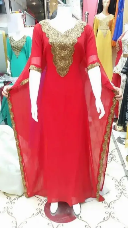 Picture of Radhe Designer Multicolor Georgette Kaftan Dress for Women - F1745