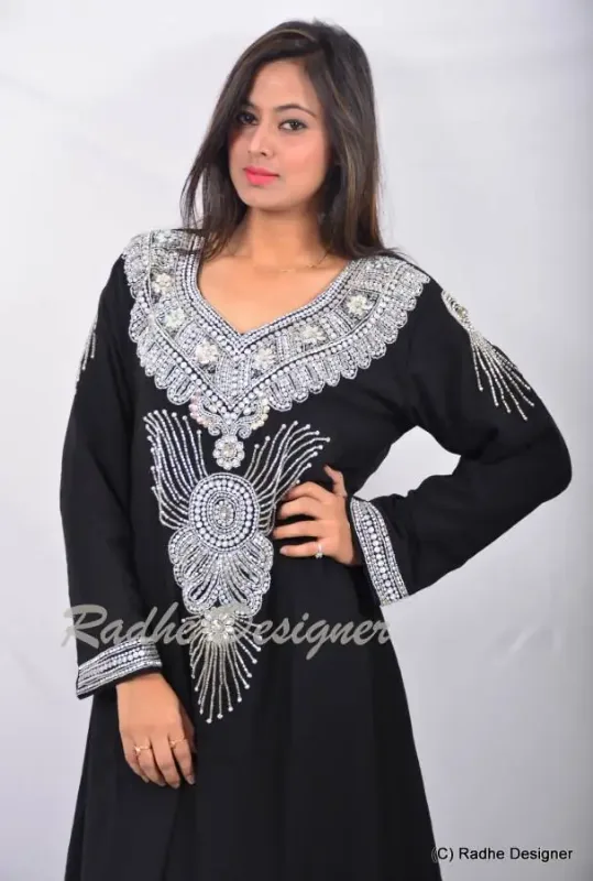 Picture of Radhe Designer Multicolor Georgette Kaftan Dress for Women - Y608