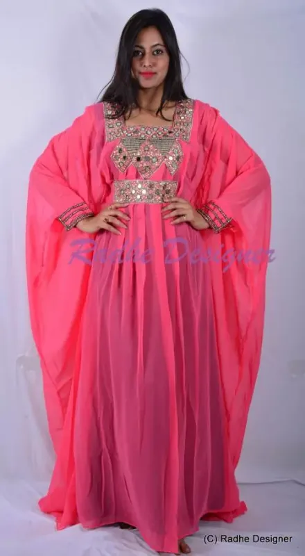 Picture of Multi Color Cotton Kaftan Dress for Women - Look 10098