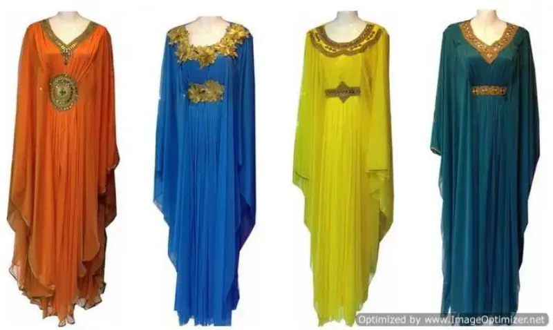 Picture of Radhe Designer Multicolor Georgette Kaftan Dress for Women - F10157